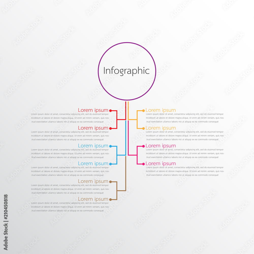 Vector infographic templates used for detailed reports. All 5 topics.