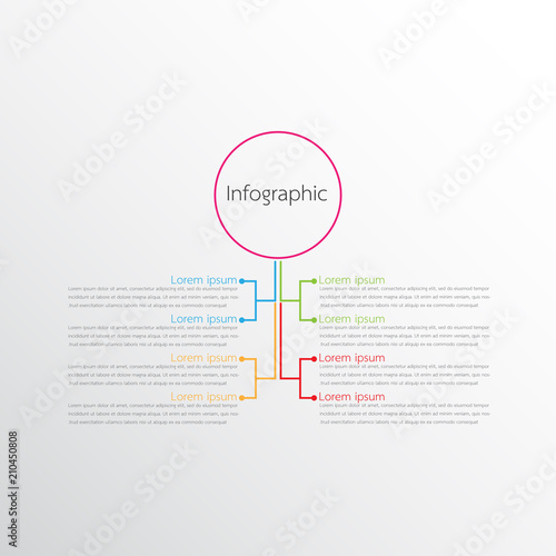 Vector infographic templates used for detailed reports. All 4 topics.