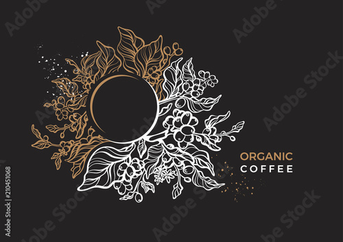 Vector nature floral template, elegant banner