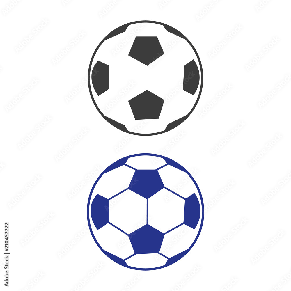 Soccer ball icon on white background. Soccer ball icon on white background.