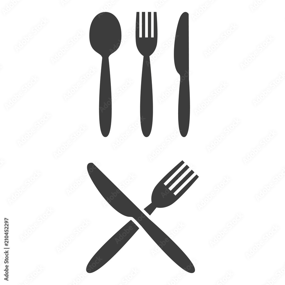 Knife, fork and spoon on white background. Knife, fork and spoon on white background.