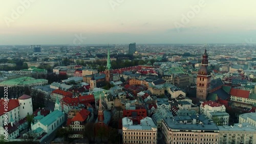 Riga old town aerial view, Latvia