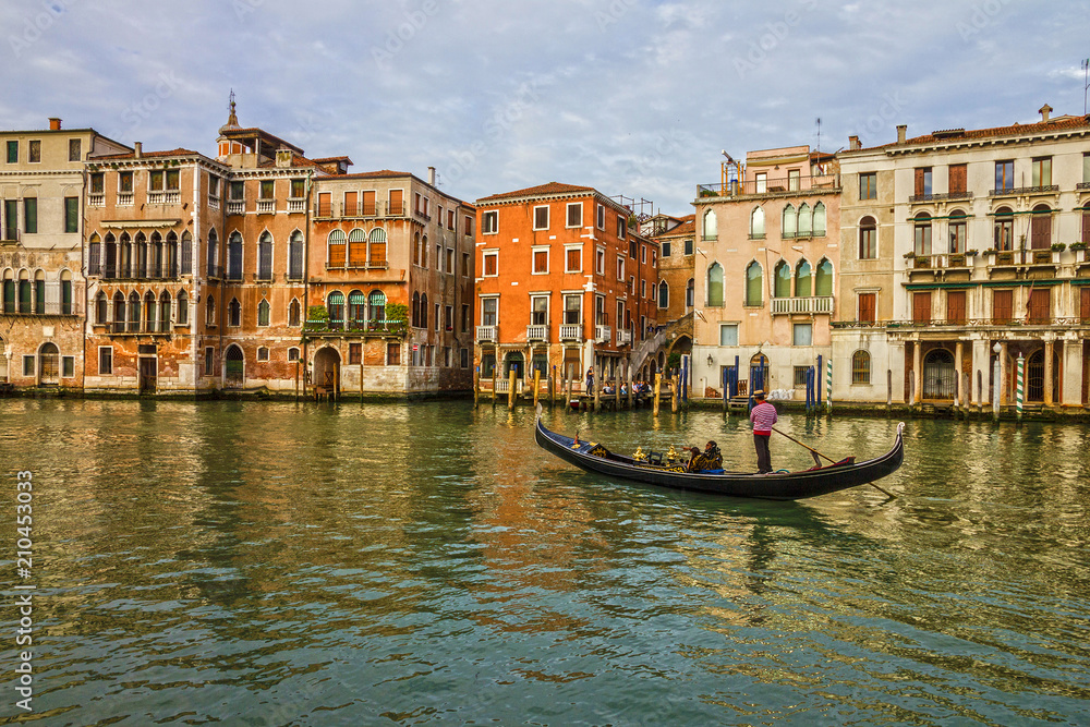 Obraz premium Venice, Italy. Gondola on Grand canal.