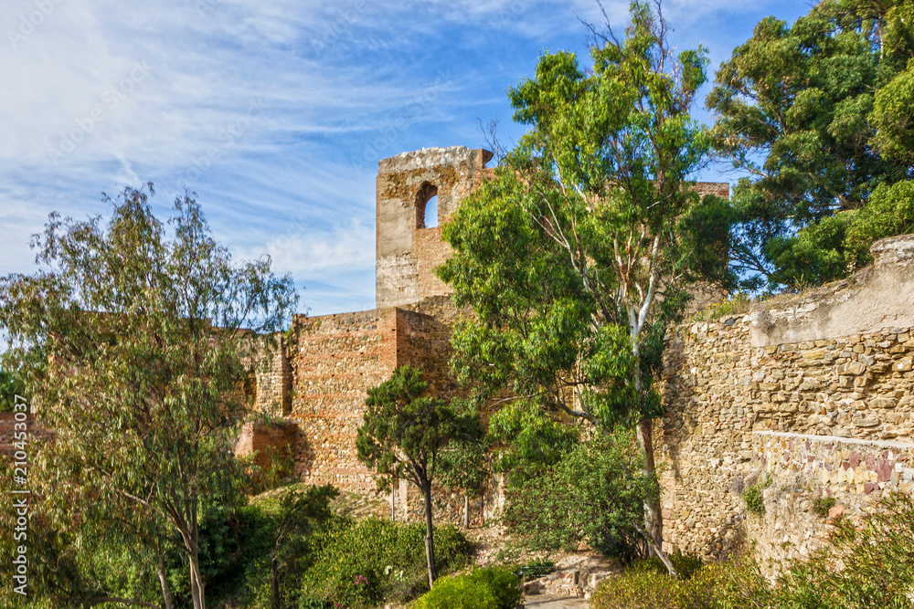 Malaga, Spain, Alcazaba fortress. Andalusia