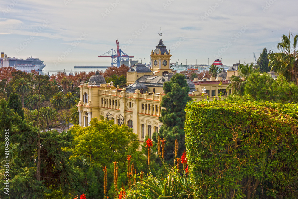 Obraz premium Malaga sea view landscape, Spain.