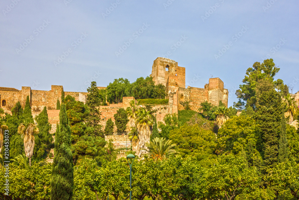 Malaga fortress Alcazaba. Spain, Andalusia