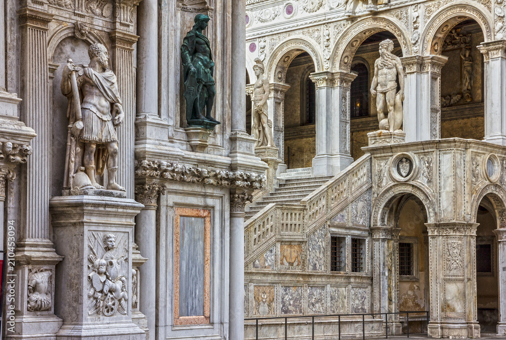 Venice Palazzo Ducale (Doge Palace) interior, San Marco square, Italy