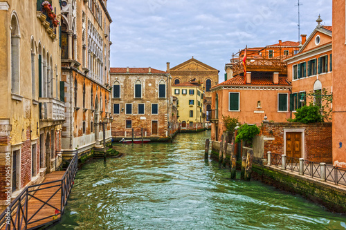 Venice canal street view  Italy