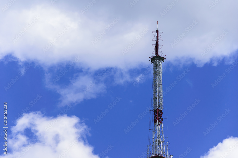 TV tower on a background of blue sky