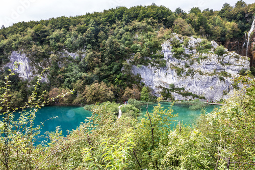 Croatia lake landscape  national park Plitvice lakes