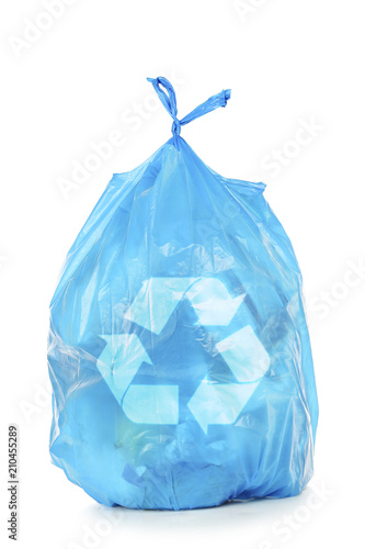 recycling logo trash bag