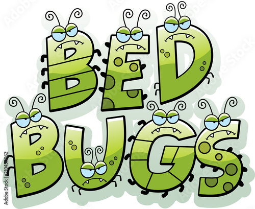 Cartoon Bed Bug Text