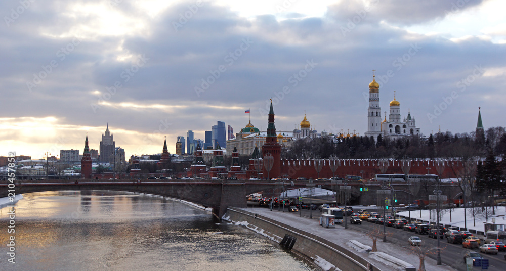 The Moscow river in Moscow
