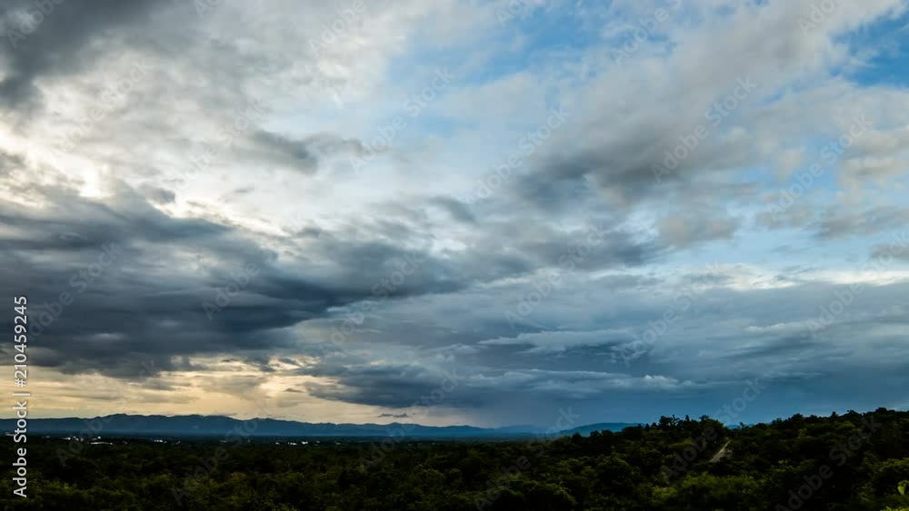 Timelapse Storm Sky clouds with the rain Timelapse Storm Sky clouds with the rain