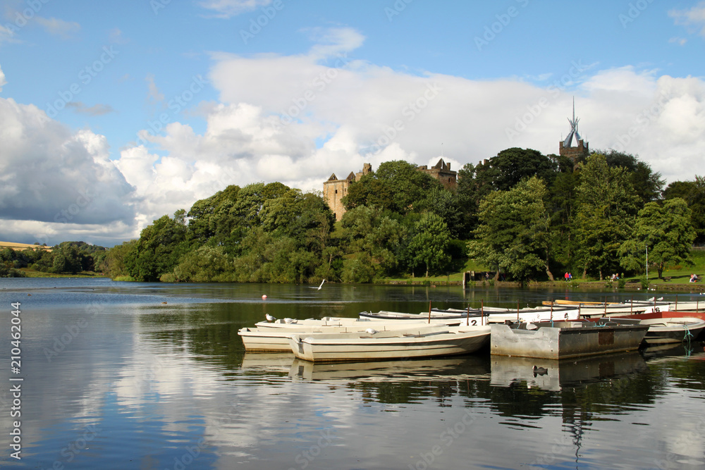 Fototapeta premium Scottish Pond with Boats
