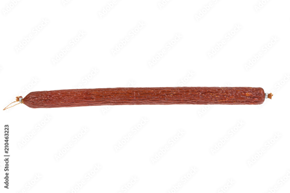 stick sausage on white background stick sausage on white background