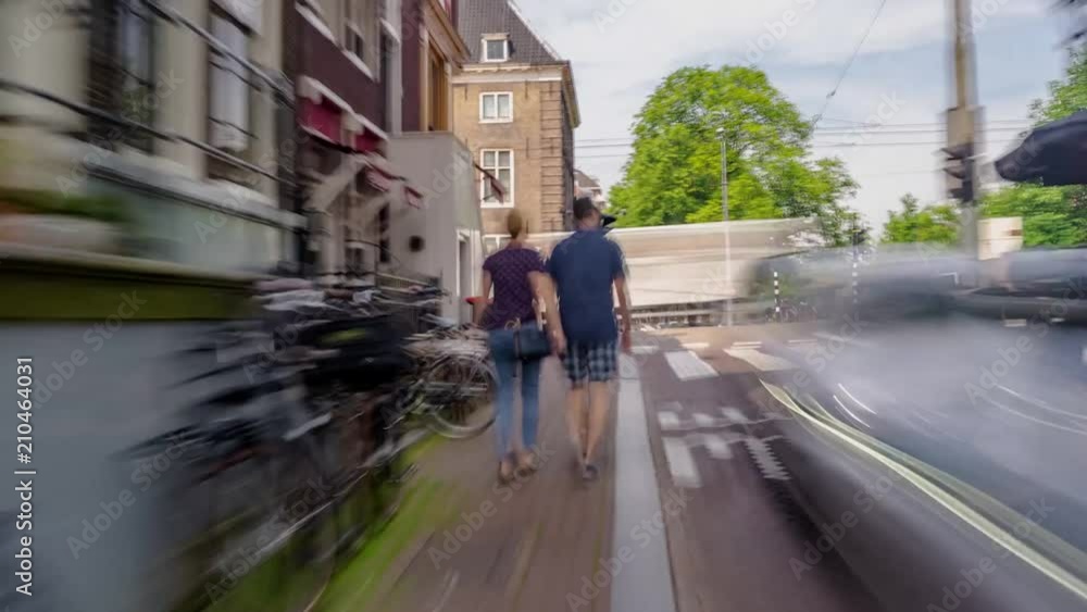 Hyperlapse on the Streets of Amsterdam City Center. Hyperlapse on the Streets of Amsterdam City Center.