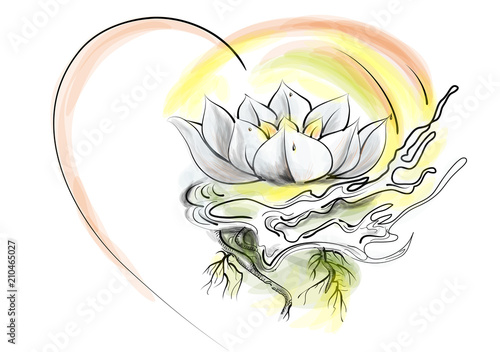 lotus and heart