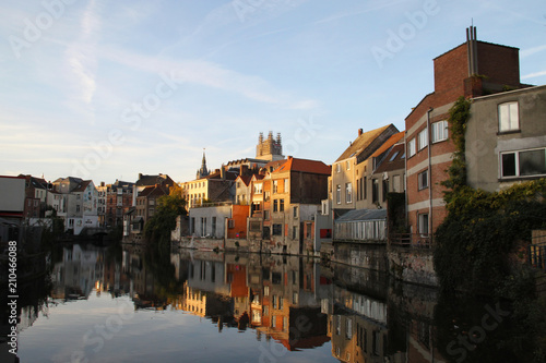 Ghent Canal in Evening Sun