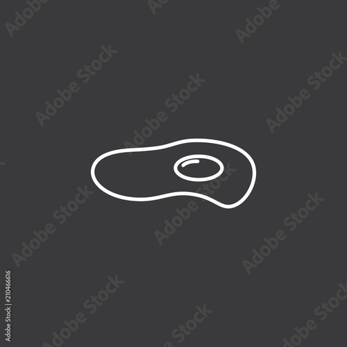 line omelette black icon on white background