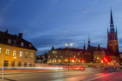 Street of Stockholm at night