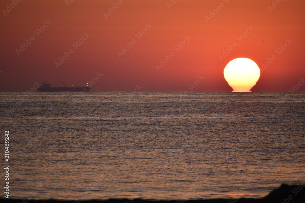 Sunrise on sea