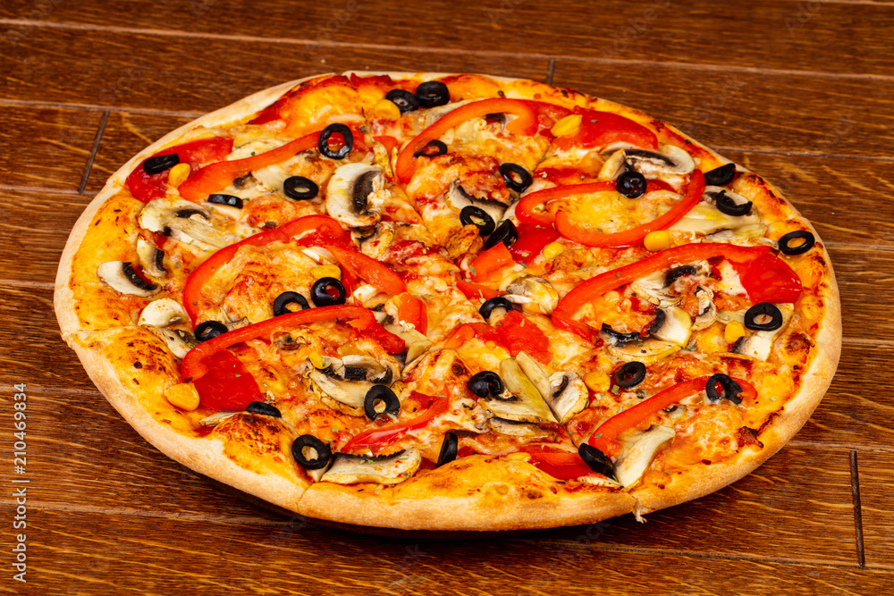 Pizza with mushroom Pizza with mushroom