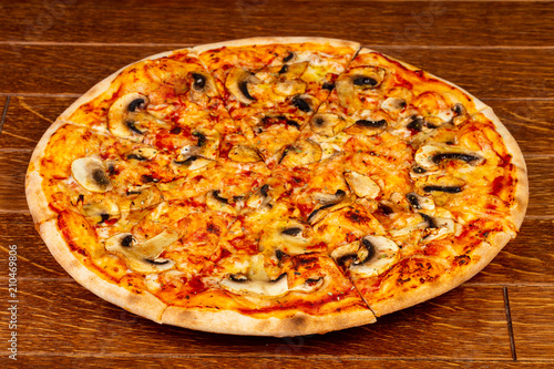 Pizza with mushroom