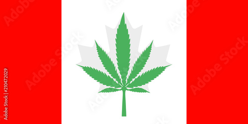 Drapeau cannabis, légalisation au Canada