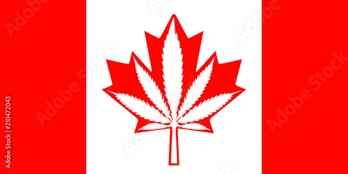 Drapeau cannabis, légalisation au Canada