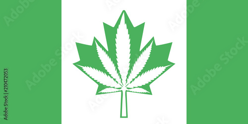 Drapeau cannabis, légalisation au Canada