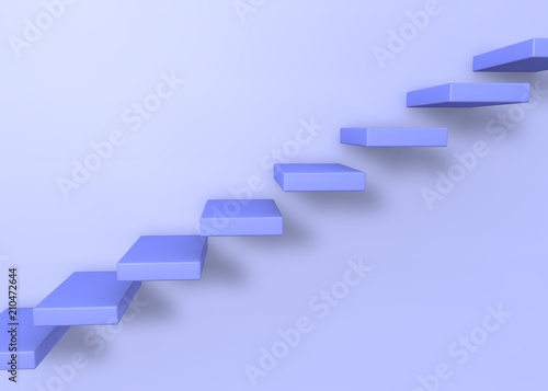 Stairs on a blue background