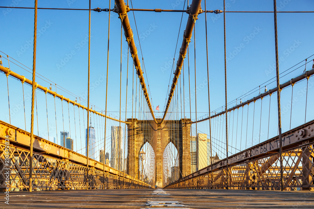 Fototapeta premium Most Brookliński na Manhattanie w Nowym Jorku