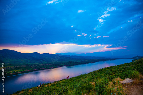 Sunset at Horsetooth Lake in the Colorado Rockies