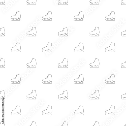 Skate background from line icon. Linear vector pattern