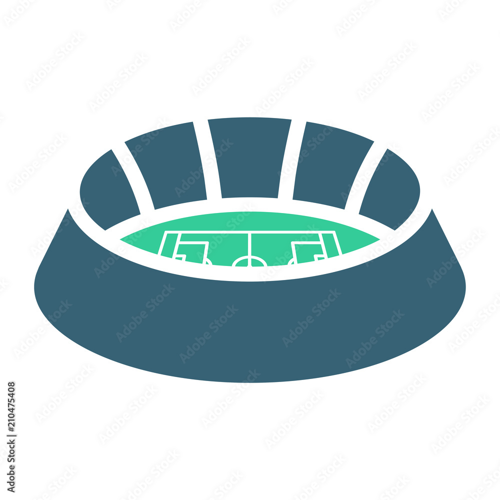 Stadium sign. Football arena icon. Sports building symbol. Vector illustration Stadium sign. Football arena icon. Sports building symbol. Vector illustration
