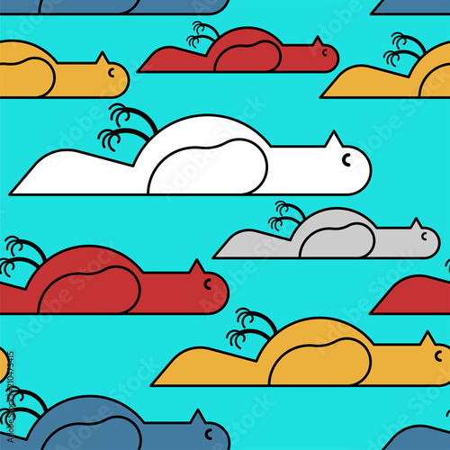 Dead dove pattern. Corpse Bird background. Vector illustration