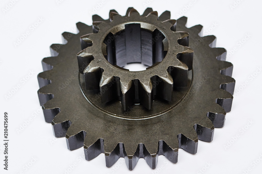 Gearbox parts isolated on white background. Gearbox parts isolated on white background.