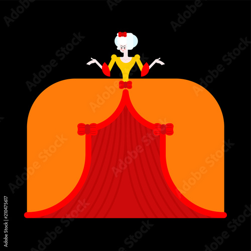 Baroque lady. Renaissance style woman. Rococo Fashion. Vector illustration