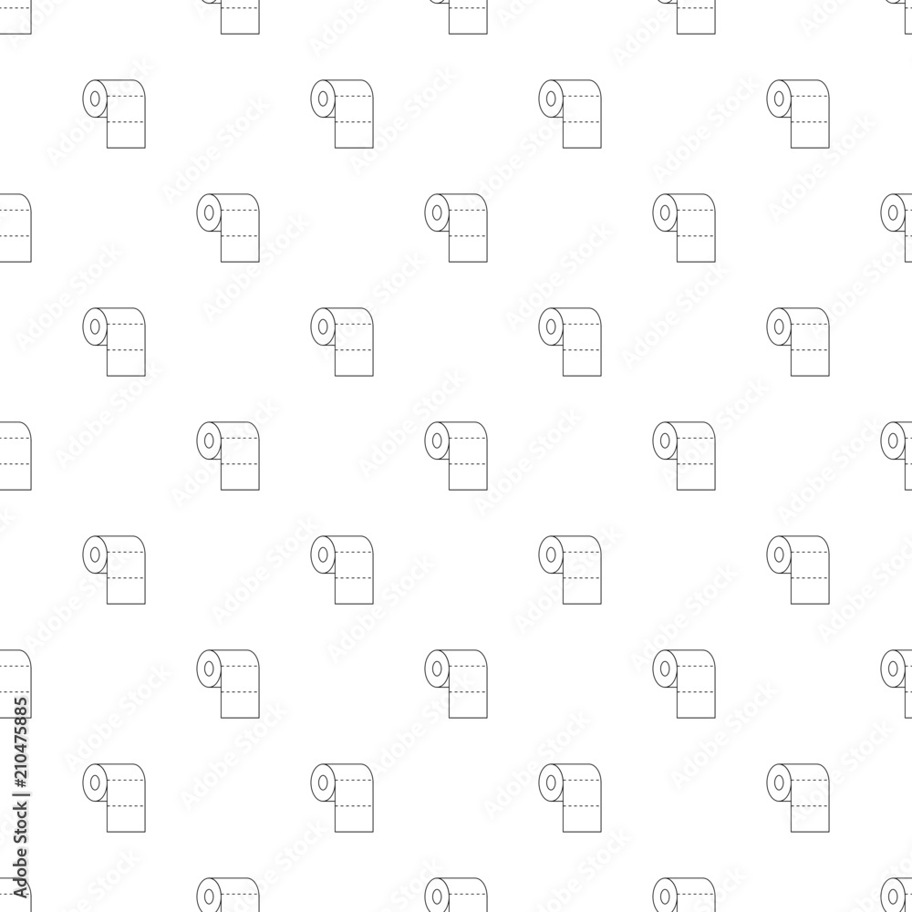 Toilet paper background from line icon. Linear vector pattern Toilet paper background from line icon. Linear vector pattern
