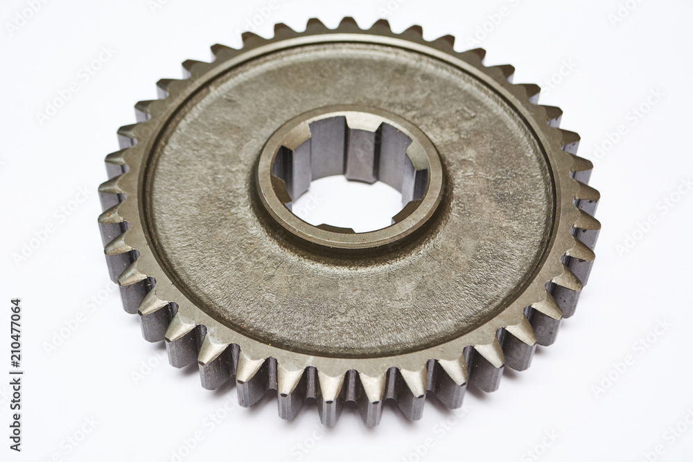 Gearbox parts isolated on white background. Gearbox parts isolated on white background.