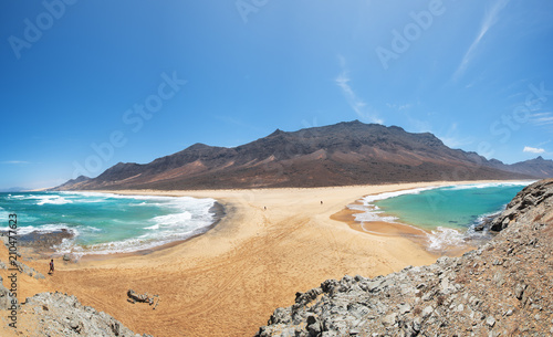 Partial view of Windward Beach in Fuerteventura, Canary Islands, Spain. photo