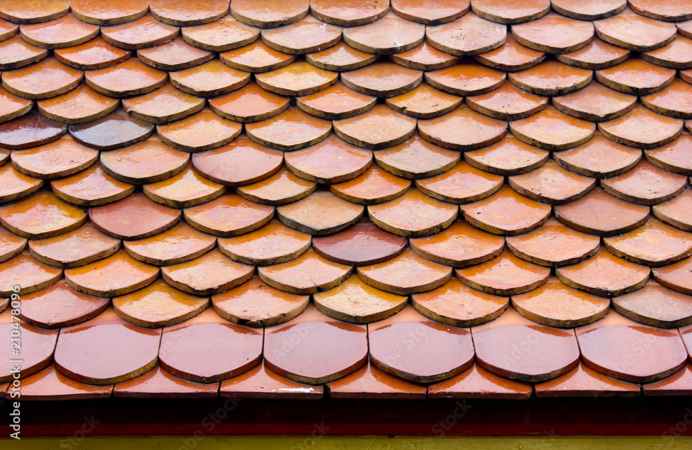 Thai Ceramic Roof Tile Of Temple Thai Ceramic Roof Tile Of Temple