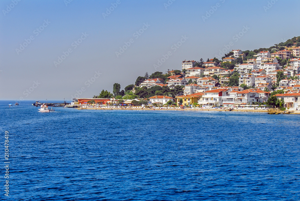 Istanbul, Turkey, 19 July 2011: Kinali Island, Princes Islands district of Istanbul