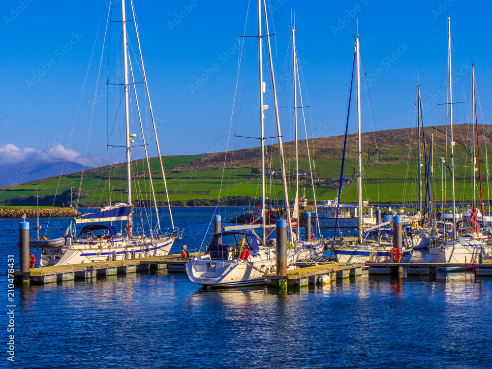 Boats in the harbor of Dingle Ireland