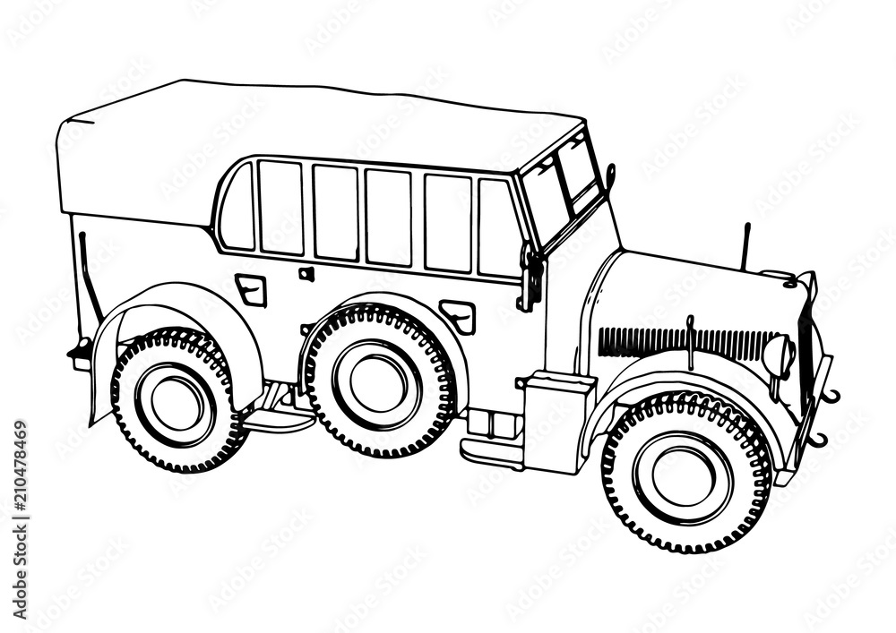 sketch of an old war machine vector sketch of an old war machine vector