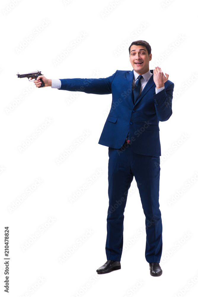 Obraz premium Businessman isolated on white background