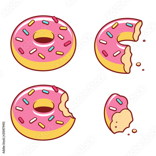 Eating donut illustration