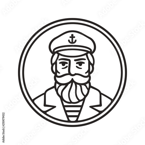 Vintage captain portrait