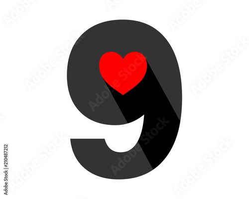 heart typography typeset logotype numeral numeric nominal image vector icon